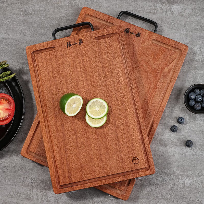 张小泉菜板家用乌檀木实木砧板加大加厚切菜板剁骨案板擀面板厨房切菜墩高清大图