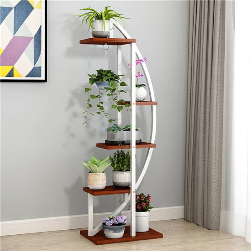 花架客厅现代简约多层花架子阳台盆景架实木花架室内多肉绿萝吊兰地面