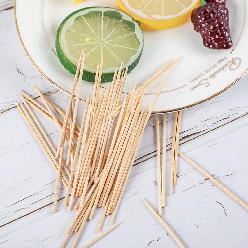 宜洁 一次性牙签 水果签 家用商用剔牙单头尖竹牙签长约6.5cm约600支 Y-9890高清大图