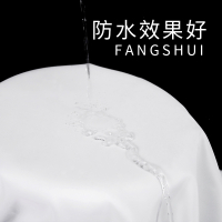 北欧浴帘套装免打孔卫生间隔断高档防水加厚纯白浴室窗帘门帘子布 宽180*高200纯白+黑杆103-190