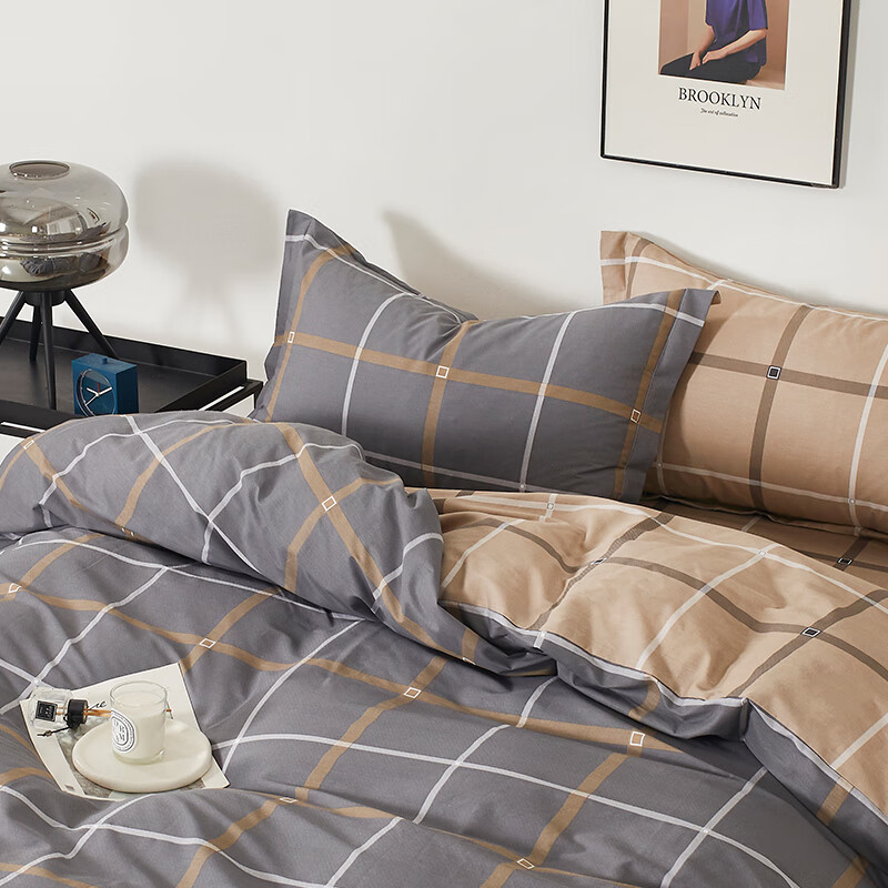 天琴床品四件套230*250cm柔软舒适布鲁斯纯棉佳品TQ-T160高清大图