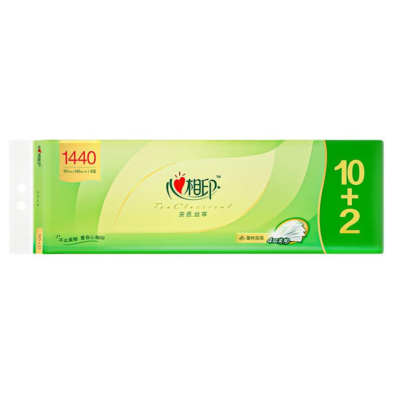 心相印 茶语丝享120g*12粒 四层卷筒卫生纸 BT1712高清大图