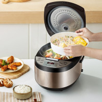 美的(Midea)电饭煲家用多功能柴火饭定时电饭锅预约智能圆釜饭煲 50M101智能电饭煲5L