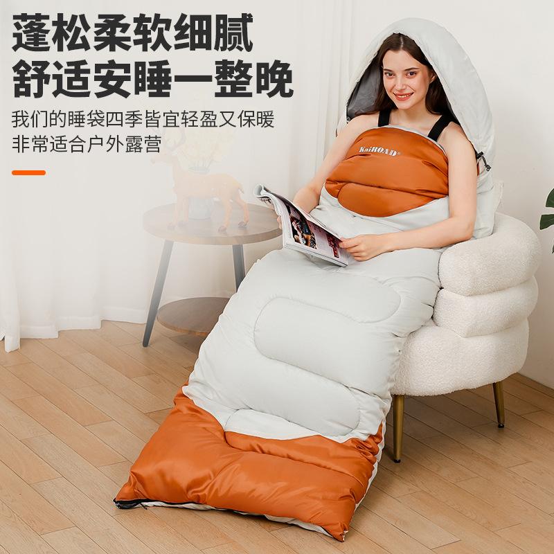 保暖睡袋户外成人露营大人野外野营露营棉睡袋防泼水跨境分销_738高清大图