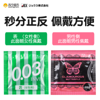 日本JEX捷古斯避孕套轻便装透明质酸激爽倍润(玻尿酸)旅游行出差隐私便携装2只组合