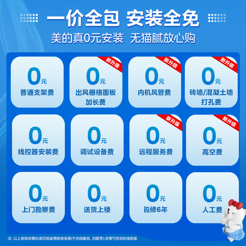 美的领航者三代一拖四中央空调一拖四多联机5匹120家用官方旗舰店