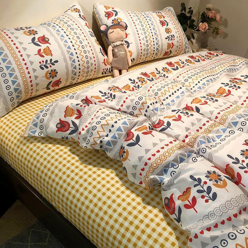 家柏饰(CORATED)小花全棉被套单件全棉150200被罩1.8米单双人20020m四件套高清大图