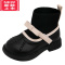可莉允女童靴子2022冬季新款儿童鞋子二棉加绒袜子靴短靴公主鞋洋气皮鞋