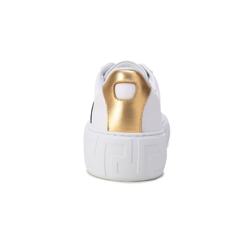 范思哲versace男士牛皮革greca系带休闲运动鞋小白鞋dsu84041a01759