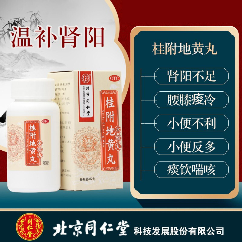 同仁堂 桂附地黄丸（水蜜丸）360丸