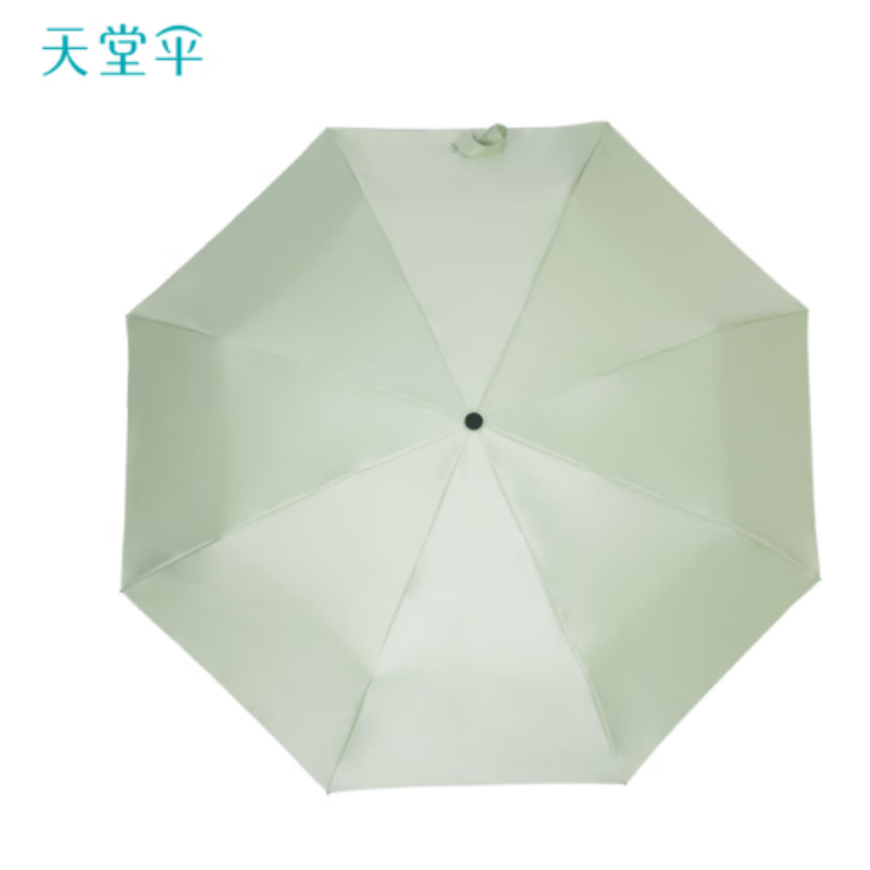 天堂防紫外线晴雨伞三折YSHK伞下98CM黑胶防晒太阳伞遮阳伞55*8k纯色鳄梨绿 纯色鳄梨绿