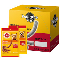 宝路狗粮 宠物狗零食 通用犬泰迪茶杯犬柯基 烟熏牛肉味鲜香肉味条80g*12包