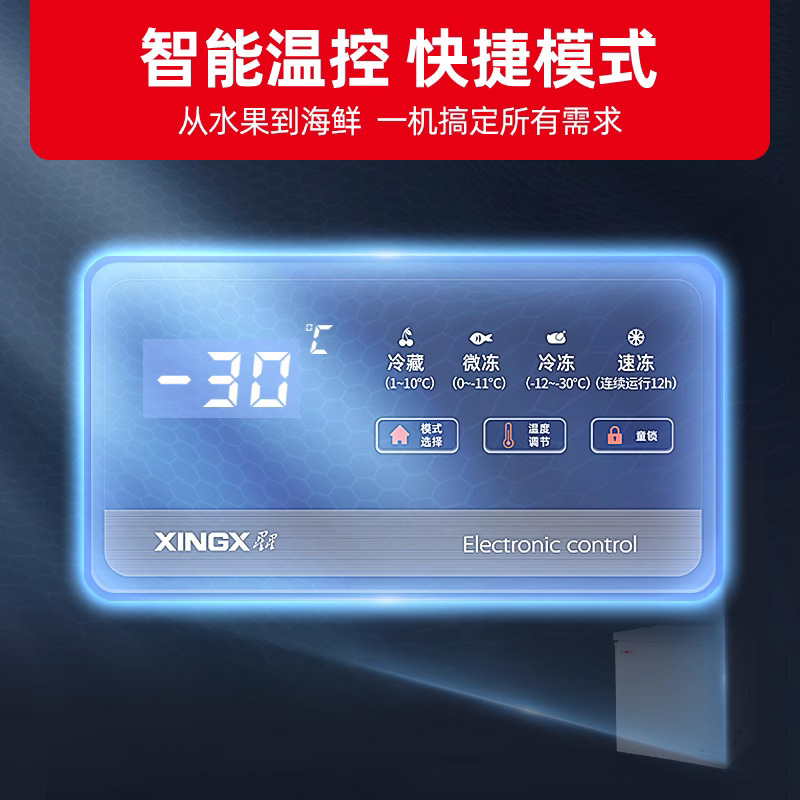 星星(XINGX) 307升商用家用双温冰柜 迷你单温小冰箱冷藏冷冻冷柜BD/BC-307JE