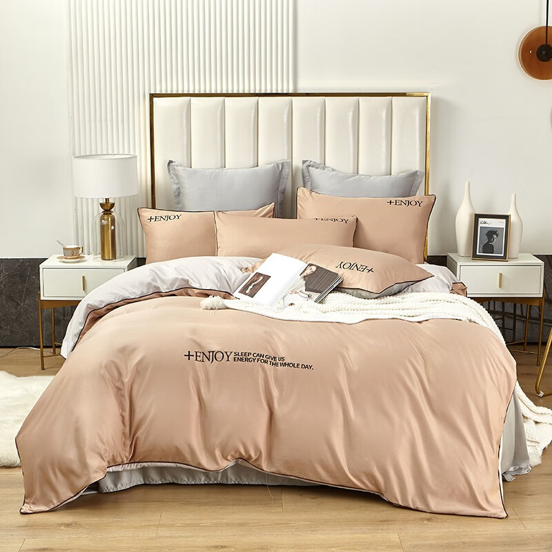 金丝莉(KINTHERI) 自由风套件四件套 自由风-驼 1.8m高清大图