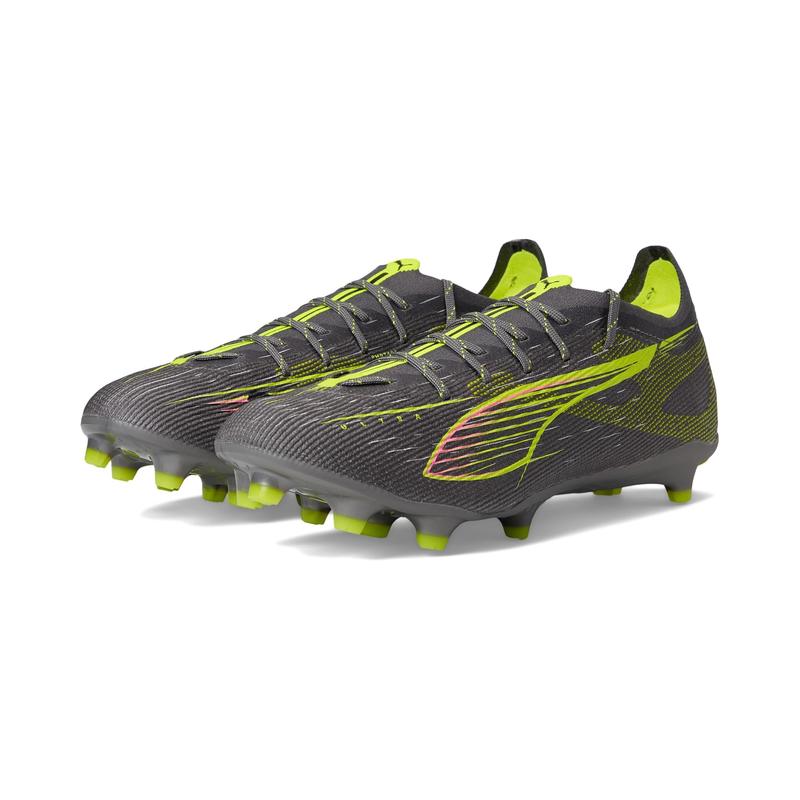 彪马(Puma)男足球鞋速干透气防滑耐磨高性能稳定支撑训练比赛专用 Matte_Aged_Silver-Yellow_Alert 39