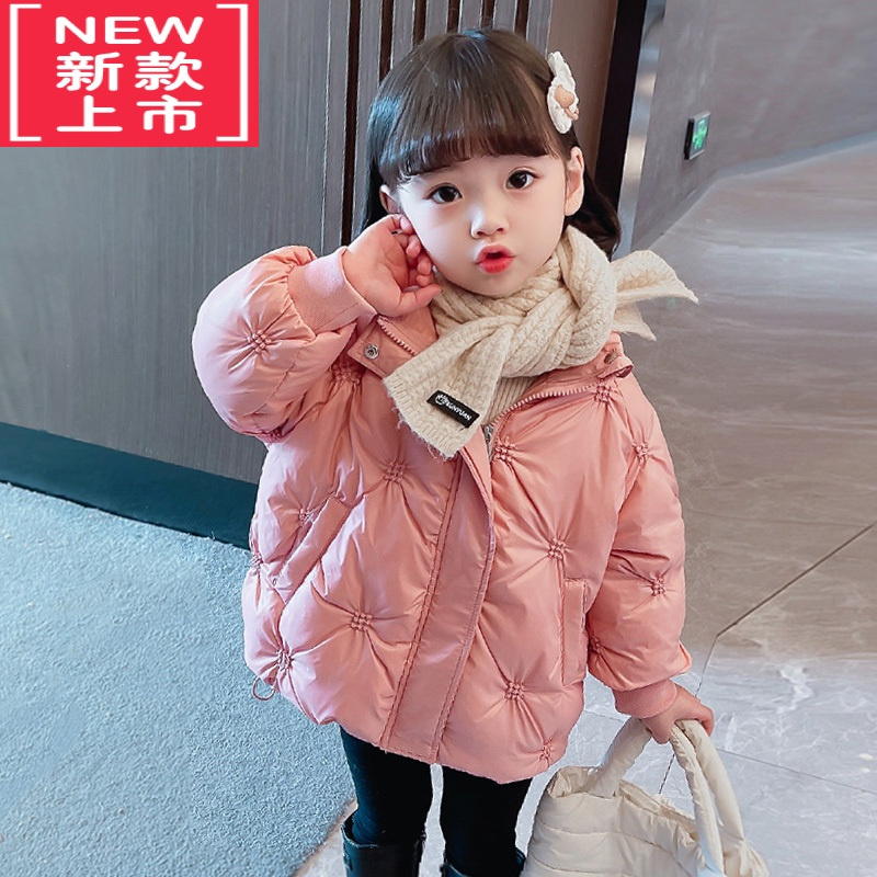 可莉允女童棉服外套秋冬季女孩宝宝洋气加厚小童棉衣棉袄冬装冬款儿童装