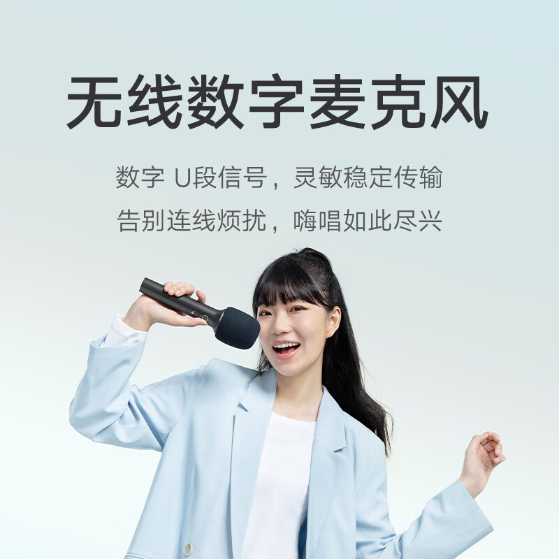 小米米家MIJIA K歌电视麦克风大屏版2支装 小米电视Redmi电视家庭KTV 家用K歌话筒