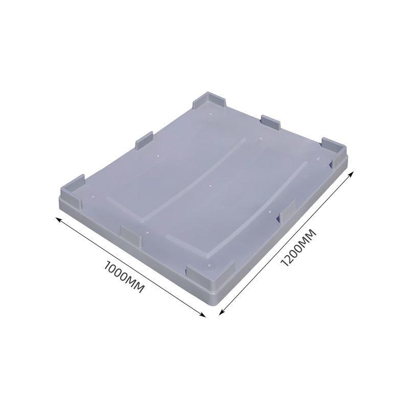 翌嘉 YJ4121755塑料卡板箱叉车移动周转箱 卡板箱盖子灰色 1200*1000高清大图