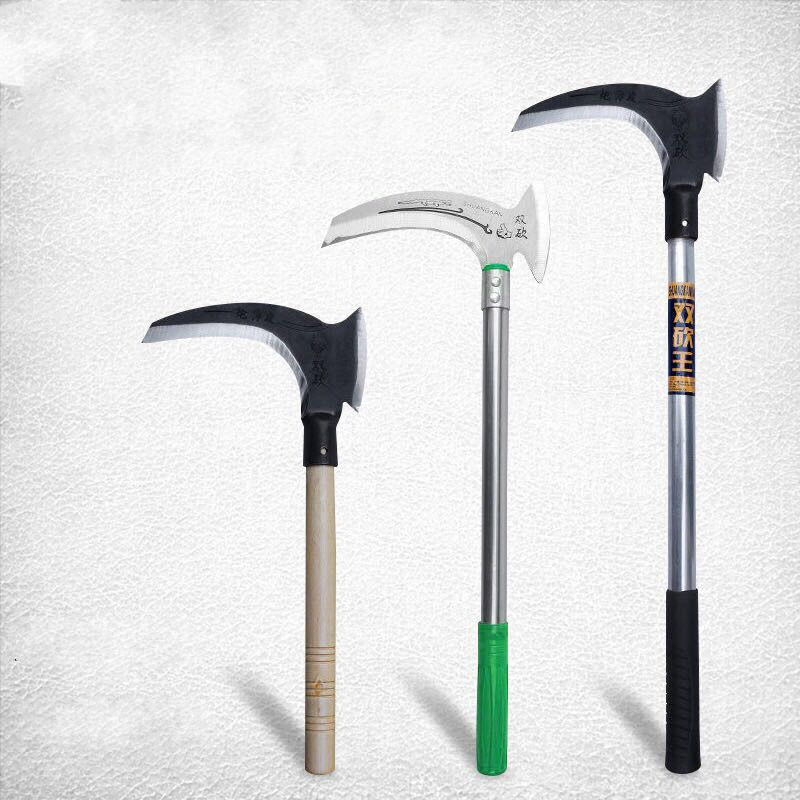 双镰刀柴刀柴刀割草刀农用镰刀收割钓鱼开路刀户外农用收割视频