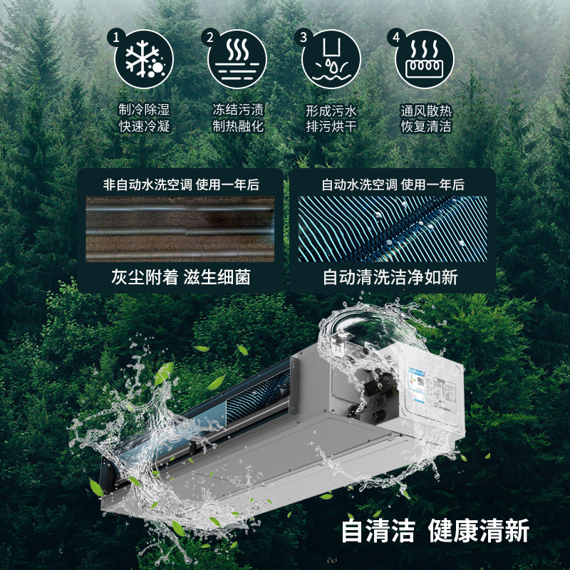 TCL 家用 中央空调 一拖一 风管机 2匹 商用吊顶式 2p冷暖客厅空调20-28㎡KFRD-Vd51F5W/N3
