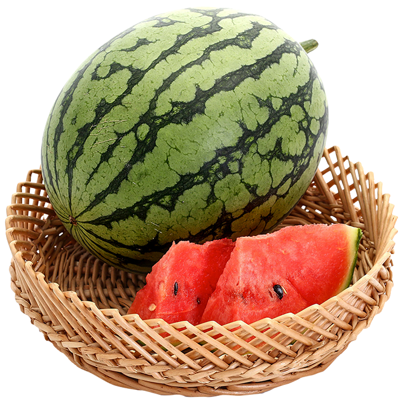 禾趣火山西瓜3335斤一个装水果新鲜当季薄皮进口黑籽带箱