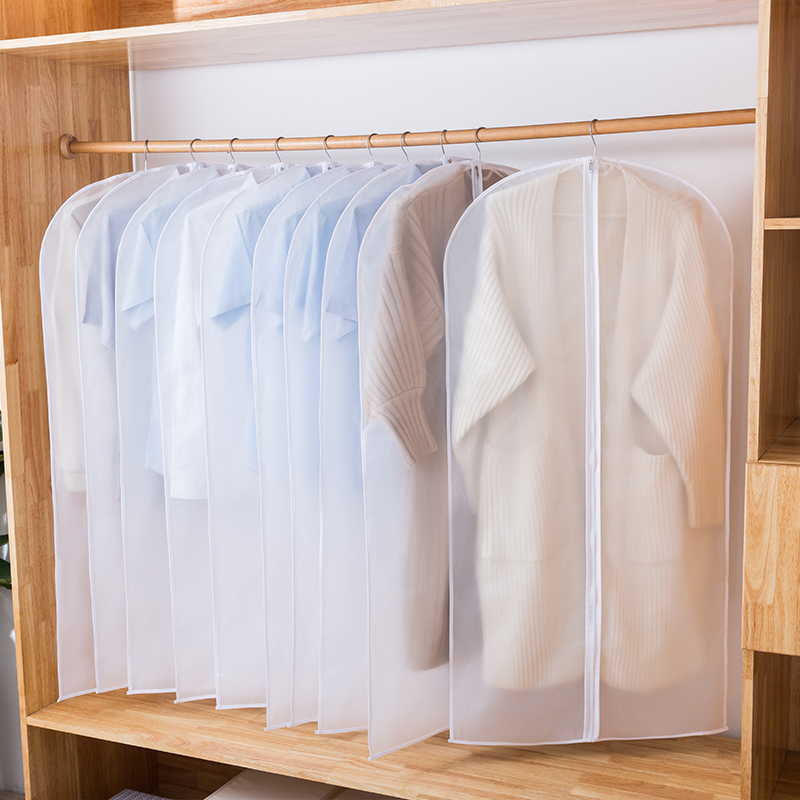 3个中号 透明EVA有拉链款 衣服防尘罩防尘袋挂式衣物透明西装套子挂衣袋家用收纳大衣罩衣袋