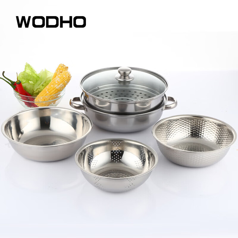 万德霍幸福一家六件套 锅具套装全家福 煎炒炖煮一应俱全 WDH-G0140537
