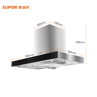 苏泊尔（SUPOR）DU1F1抽油烟机家用欧式按键式17立方吸油烟机按键式立体环吸低噪音欧式烟机