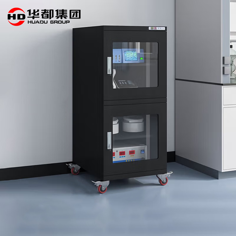华都HDFC-20B 旦气540L控湿黑防潮柜华都防潮柜控湿除湿柜IC元器件芯片柜干燥柜柜超低温仪器柜实验室高清大图