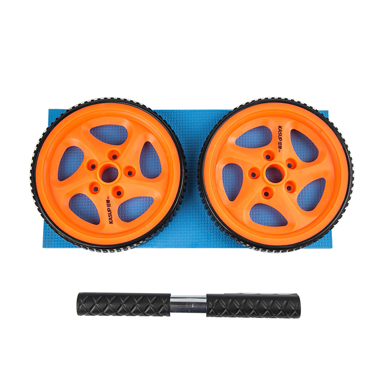 狂神1127静音健美双轮健腹轮健美器送防滑练习垫