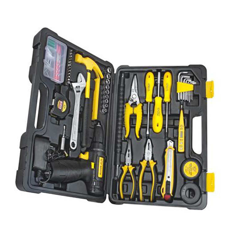 鹰之印日常家用锂电钻手工具套装多功能五金电木工维修工具箱大全