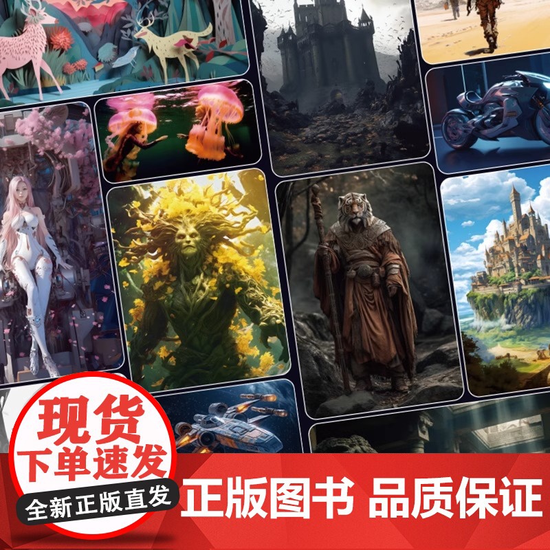 AI视觉艺术 Midjourney创作从入门到应用 ai绘画教程书midjourney书籍ai教程书籍绘图书stable高清大图