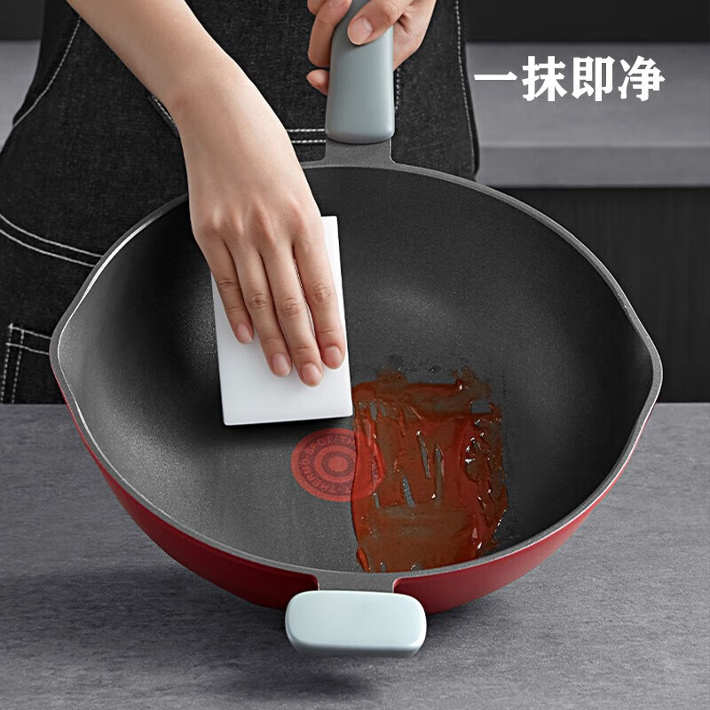 苏泊尔(SUPOR)NC32WA3火红点钛炒锅不粘锅炒菜锅带锅盖32CM电磁炉燃气灶通用高清大图