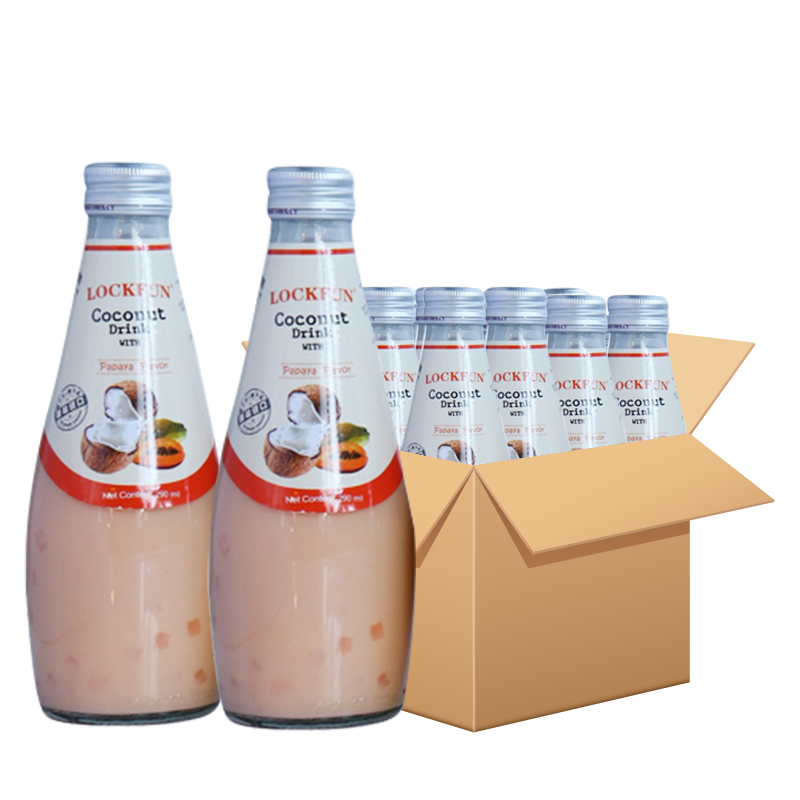 乐可芬木瓜味椰子汁饮料（含椰果）290ml*12瓶