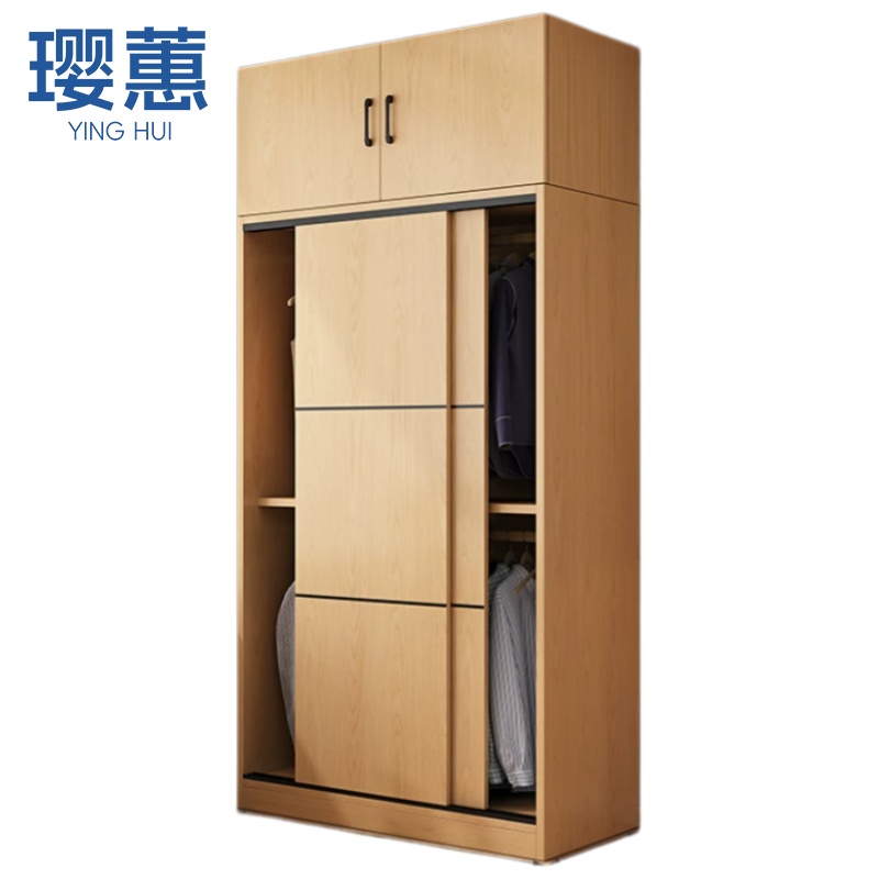 璎蕙 衣柜100cm+顶柜 组高清大图
