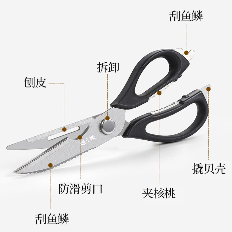 张小泉 孔雀尾系列不锈钢七件刀具套装 菜刀 D30150100高清大图