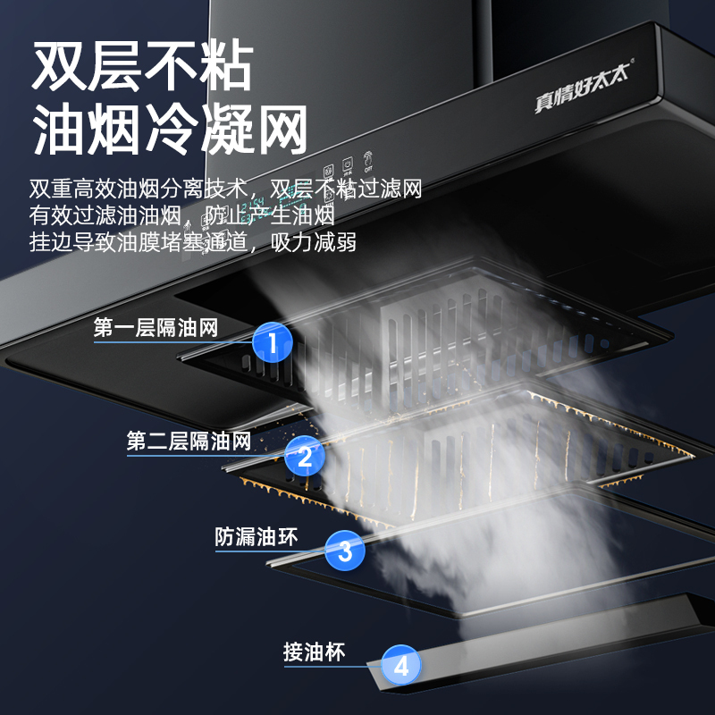 真情好太太22立方顶吸式吸油烟机欧式油烟机8键触控免清洗大吸力体感900mm小尺寸脱排油烟机HTT-X25(不含安装)