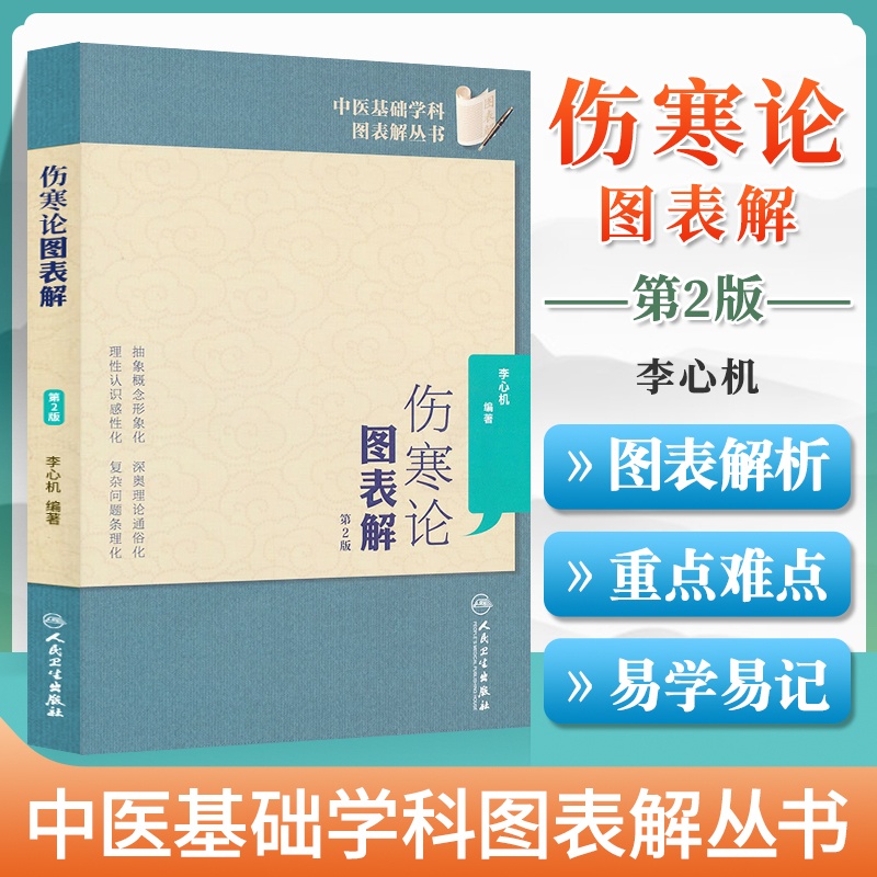 [正版]人卫 伤寒论图表解 中医基础学科图表解丛书(第2版) 李心机著 人民卫生出版社高清大图
