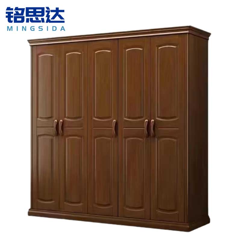 铭思达实木衣柜五门台高清大图