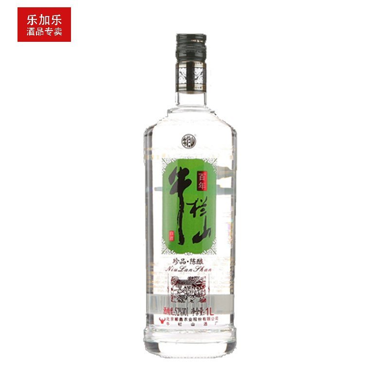 百年牛栏山珍品陈酿二锅头浓香型52度1000ml*6大瓶白酒整箱1L银牛