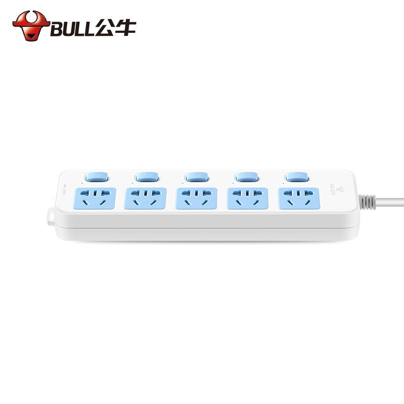 公牛(bull) 插座插线板插排排插接线板 分控5位3米长 GN-316高清大图