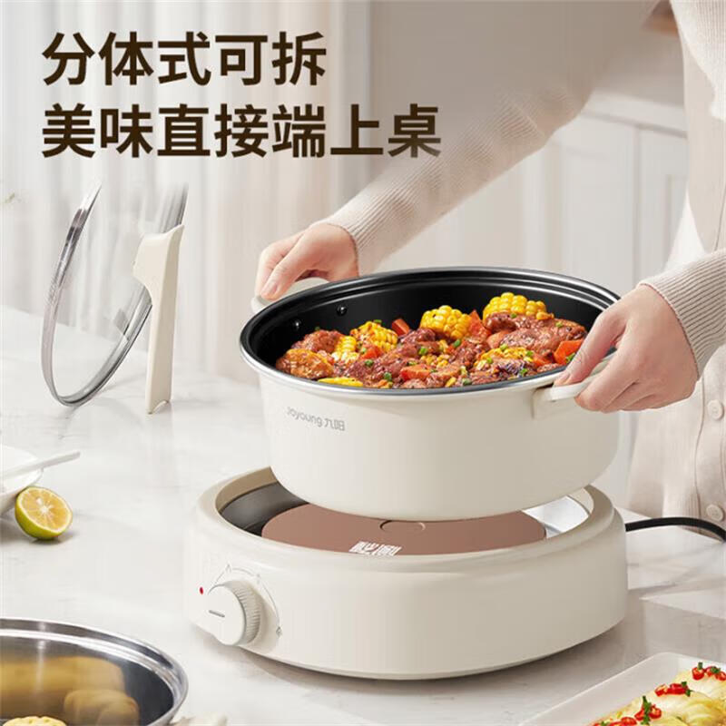 九阳(Joyoung) HG60-G565 家用电火锅 6L 三挡旋钮一体多功能锅电热锅电煮锅高清大图