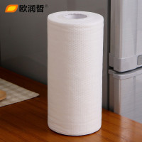 欧润哲(ORANGE) 100节厚制白色无纺布抹布 吸水吸油厨房一次性家务清洁巾洗碗巾 106424