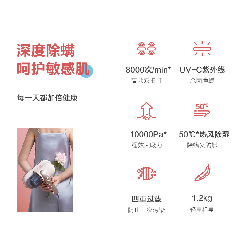 海尔(Haier)除螨仪HZ-C602F樱花粉高清大图