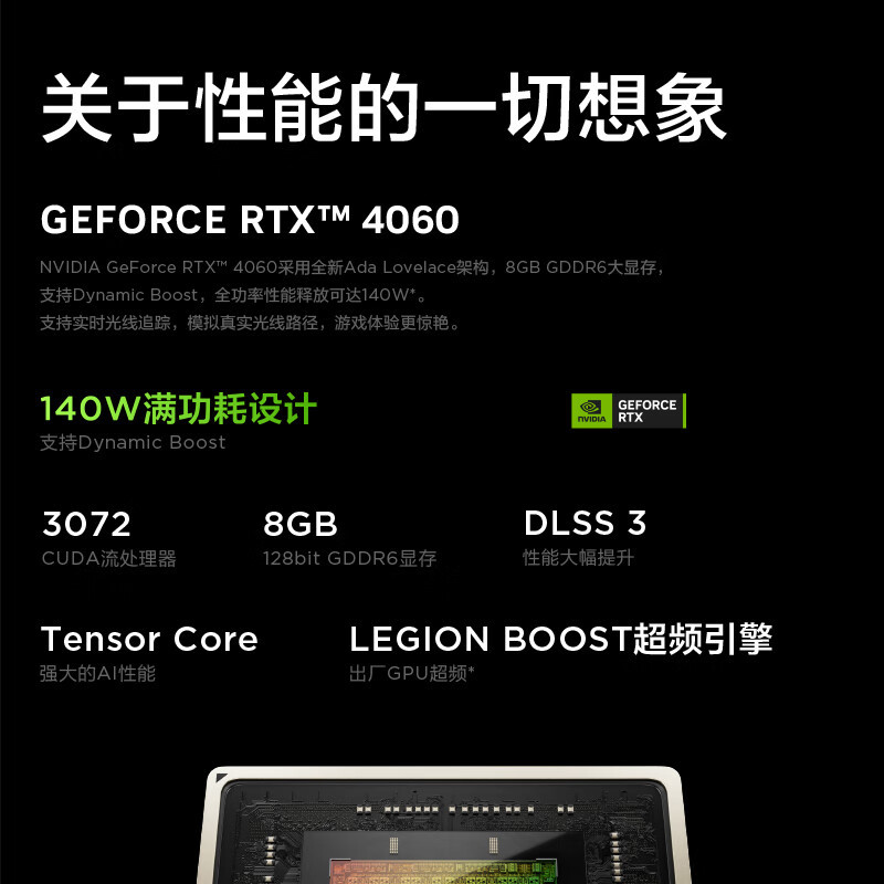联想(Lenovo)拯救者Y9000P 16英寸电竞游戏笔记本电脑(i9-13900HX 16G 1T RTX4060 8G独显 2.5k 240Hz高色域)碳晶灰
