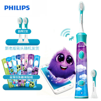 飞利浦(Philips)儿童专用电动牙刷声波震动式蓝牙版充电式牙刷31000次/分钟 预防蛀牙呵护幼齿HX6322/04