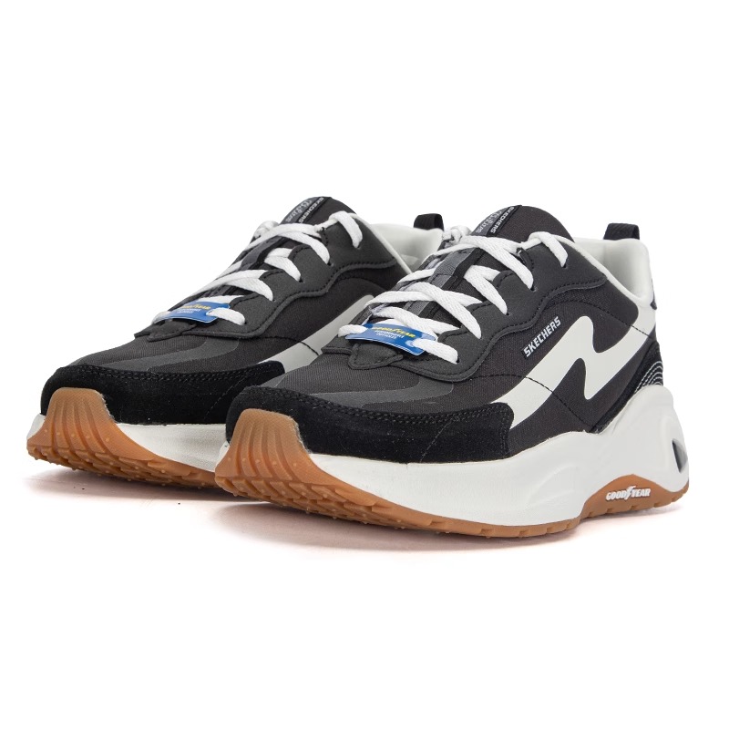 Skechers斯凯奇女鞋新款时尚运动透气减震休闲鞋149389-BKW ZP高清大图
