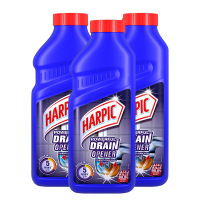 HARPIC亮湃管道疏通剂500ml*3瓶速通下水道强力溶解堵塞头发除臭味马桶厨房