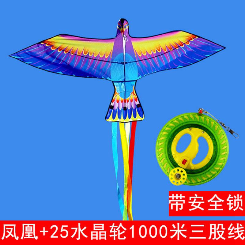 潍坊风筝传统中国风金鱼风筝新手微风成人易飞儿童凤凰新款创意 三维工匠 凤凰+25安全锁轮1000米线高清大图