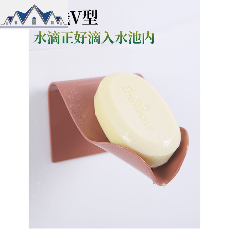 肥皂盒吸盘免打孔壁挂式肥皂架沥水卫生间家用多功能收纳盒香皂盒 三维工匠收纳层架高清大图